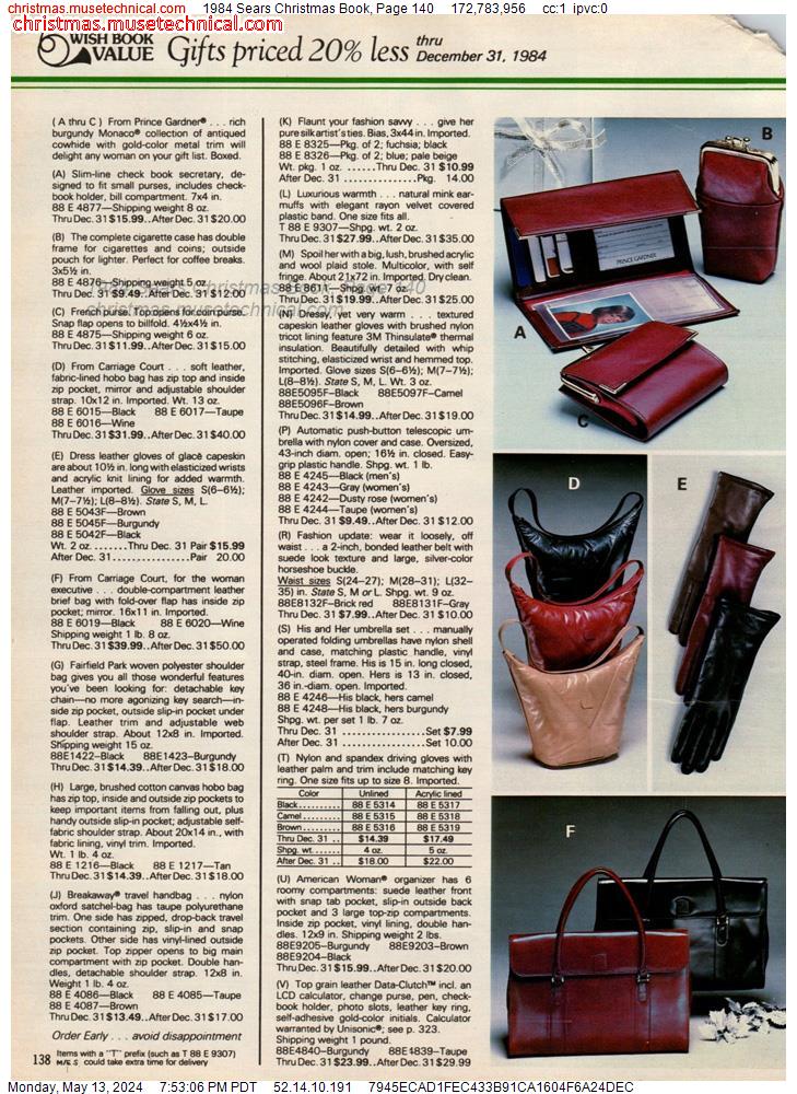 1984 Sears Christmas Book, Page 140