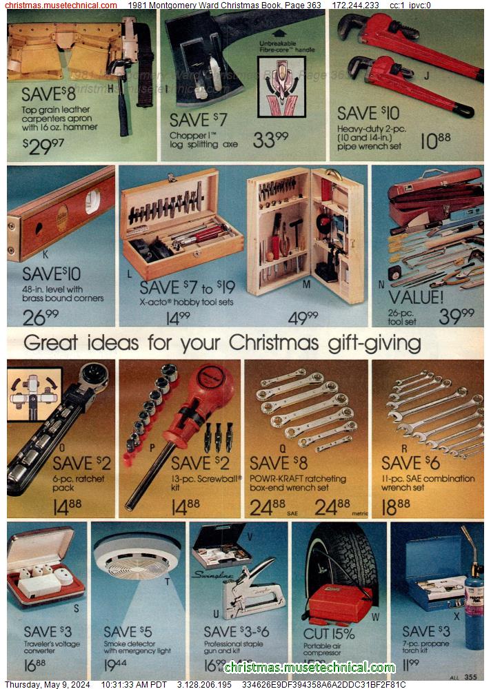 1981 Montgomery Ward Christmas Book, Page 363