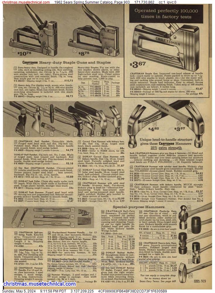 1962 Sears Spring Summer Catalog, Page 903