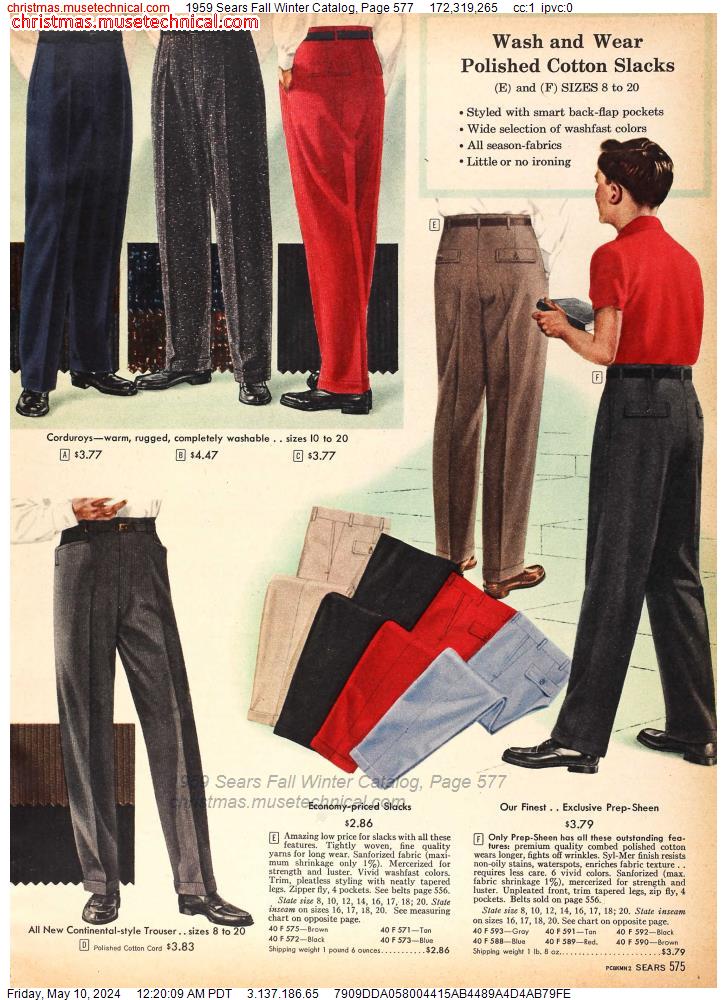 1959 Sears Fall Winter Catalog, Page 577