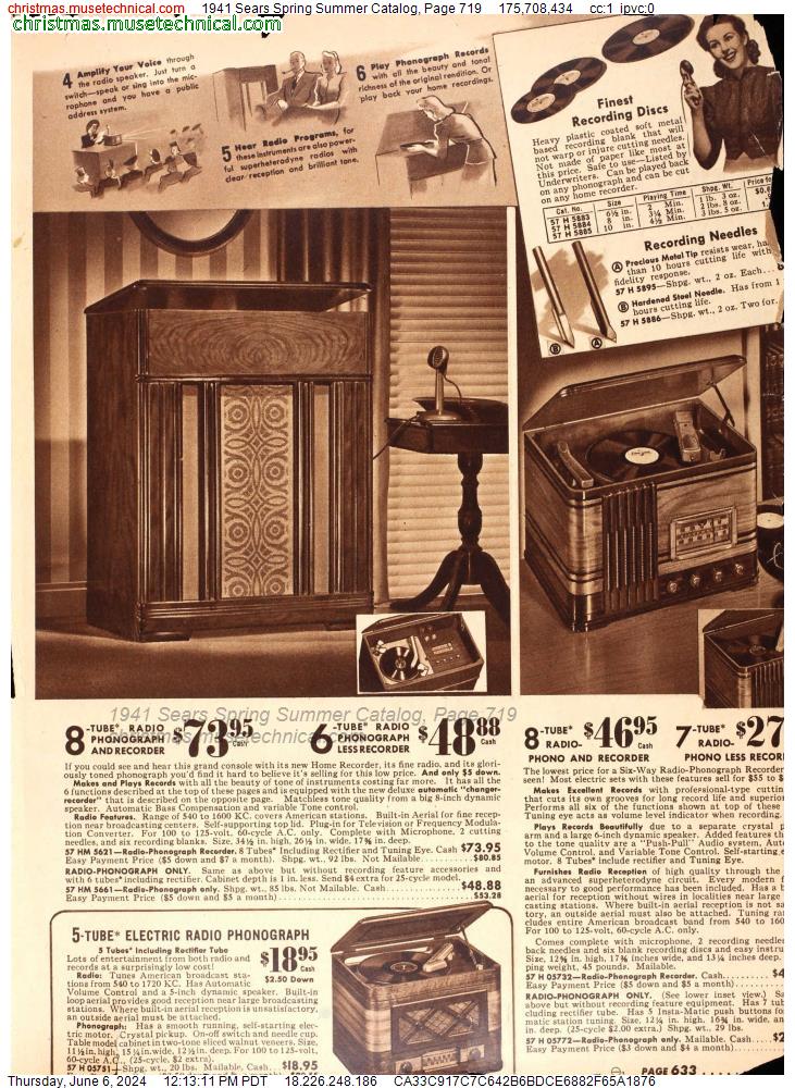 1941 Sears Spring Summer Catalog, Page 719