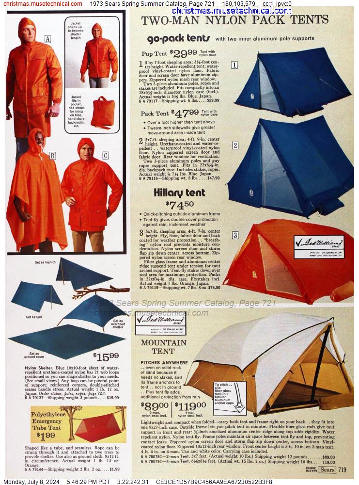 1973 Sears Spring Summer Catalog, Page 721