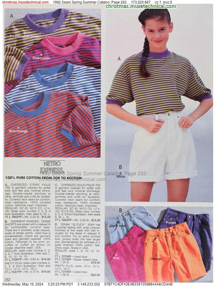 1992 Sears Spring Summer Catalog, Page 283