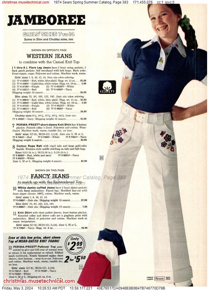 1974 Sears Spring Summer Catalog, Page 383