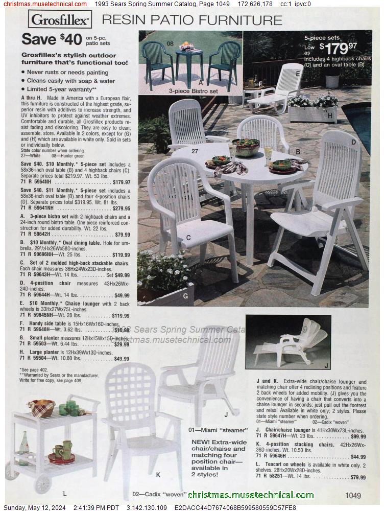 1993 Sears Spring Summer Catalog, Page 1049