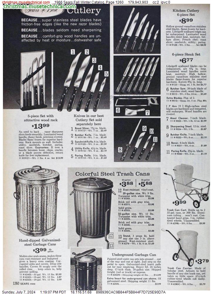 1966 Sears Fall Winter Catalog, Page 1260