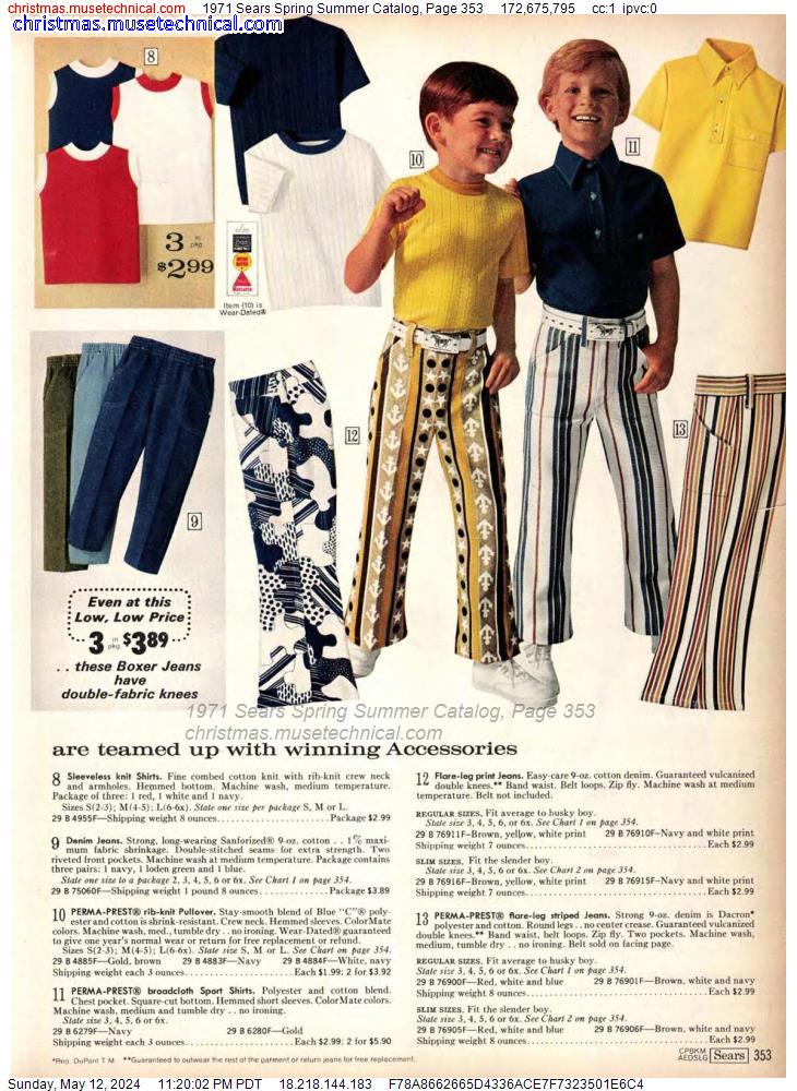 1971 Sears Spring Summer Catalog, Page 353