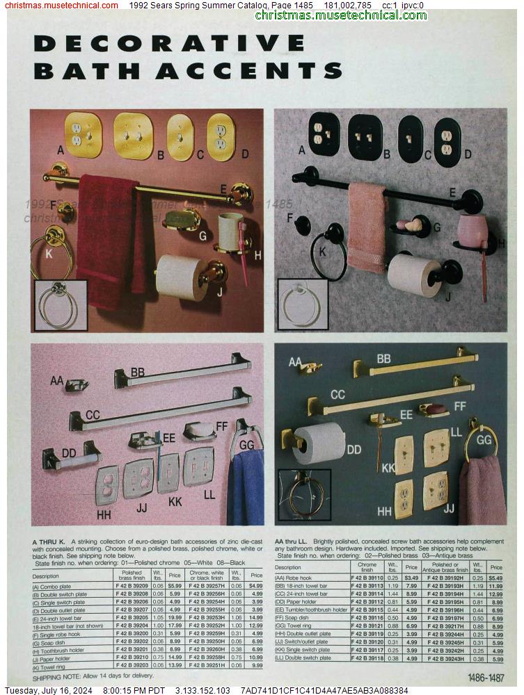 1992 Sears Spring Summer Catalog, Page 1485