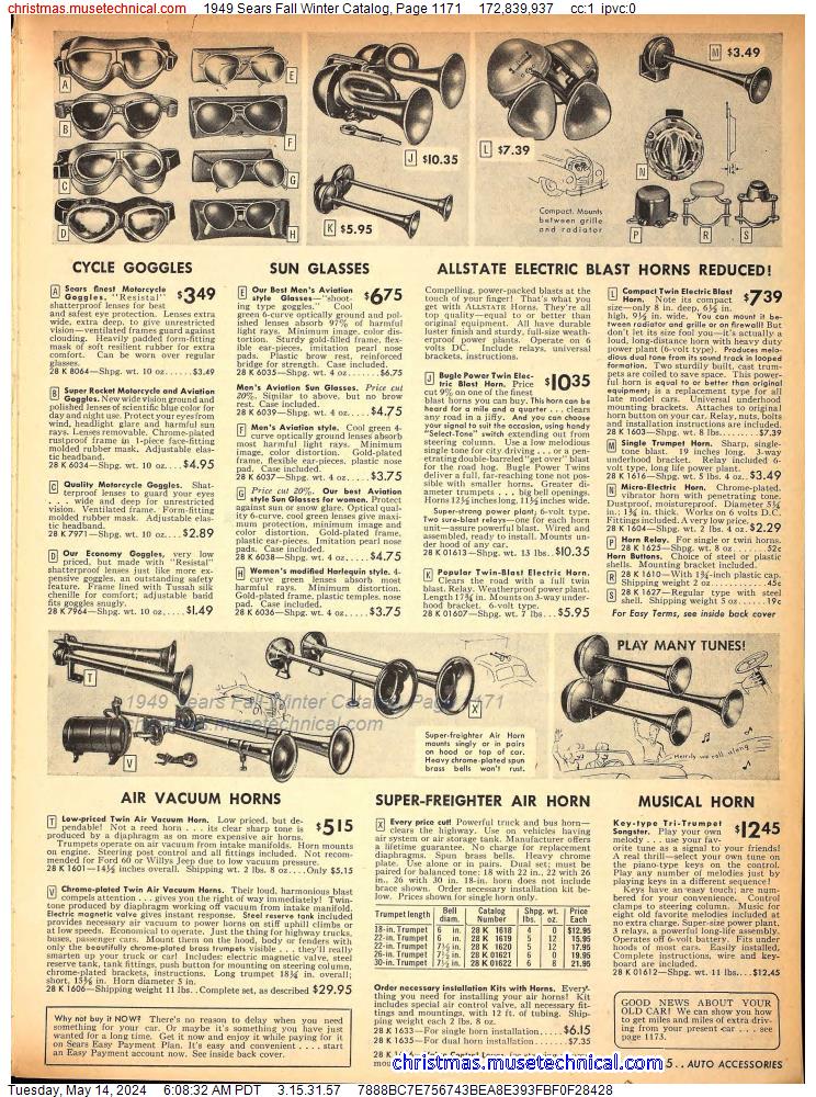 1949 Sears Fall Winter Catalog, Page 1171