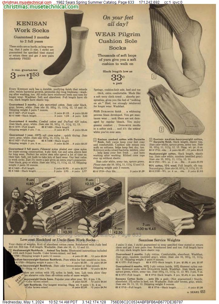 1962 Sears Spring Summer Catalog, Page 633