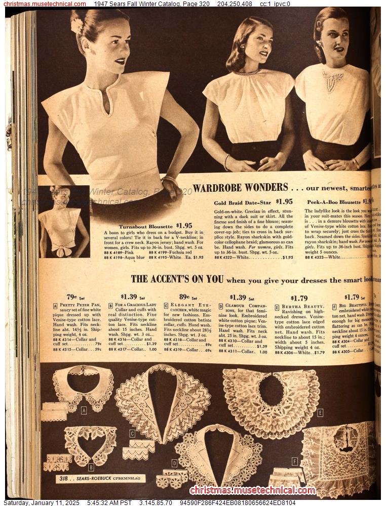 1947 Sears Fall Winter Catalog, Page 320