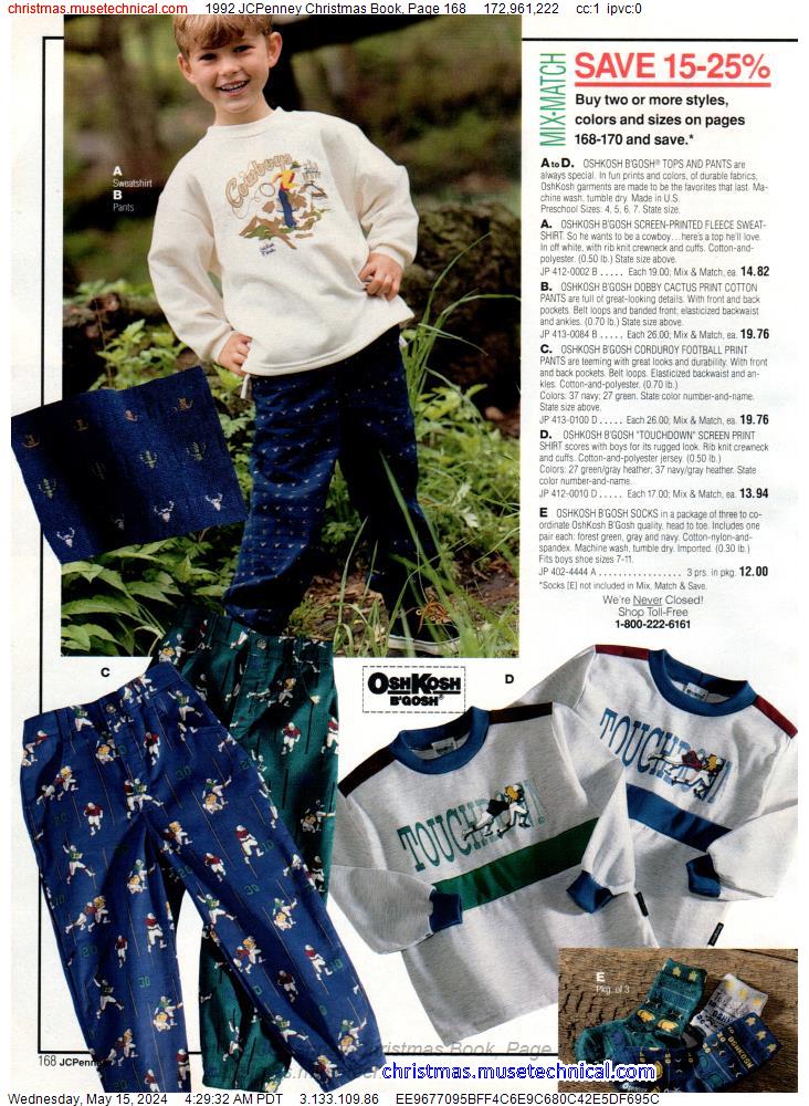 1992 JCPenney Christmas Book, Page 168