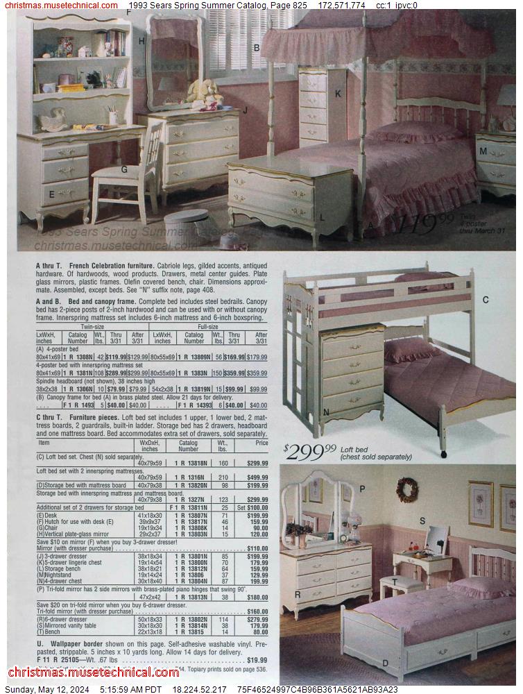 1993 Sears Spring Summer Catalog, Page 825