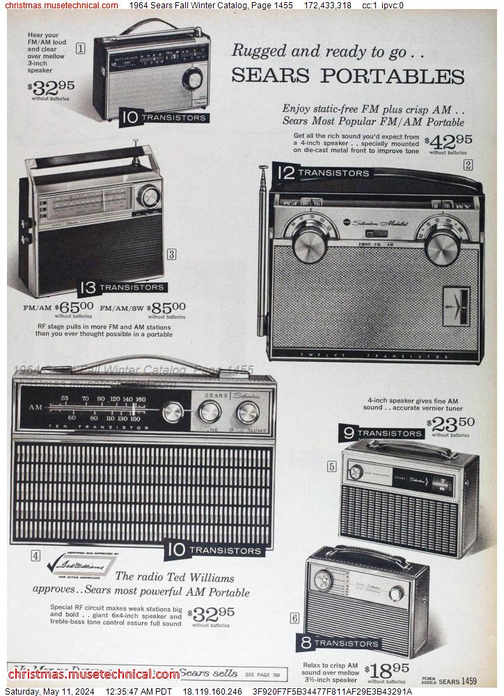 1964 Sears Fall Winter Catalog, Page 1455