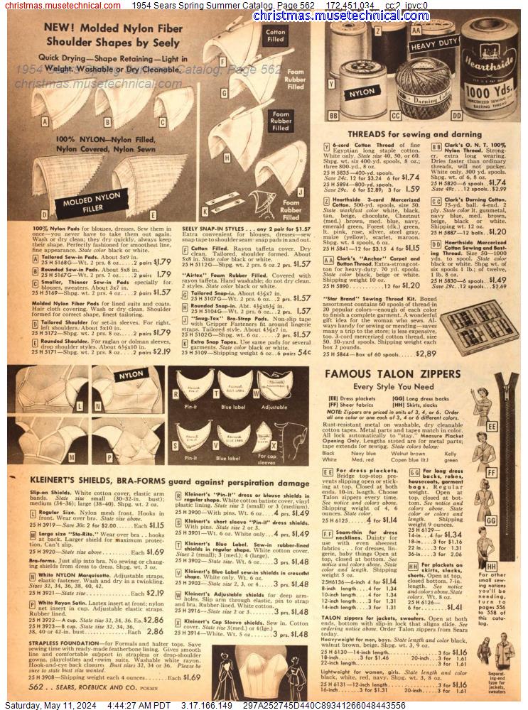 1954 Sears Spring Summer Catalog, Page 562