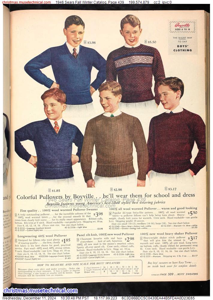 1946 Sears Fall Winter Catalog, Page 439