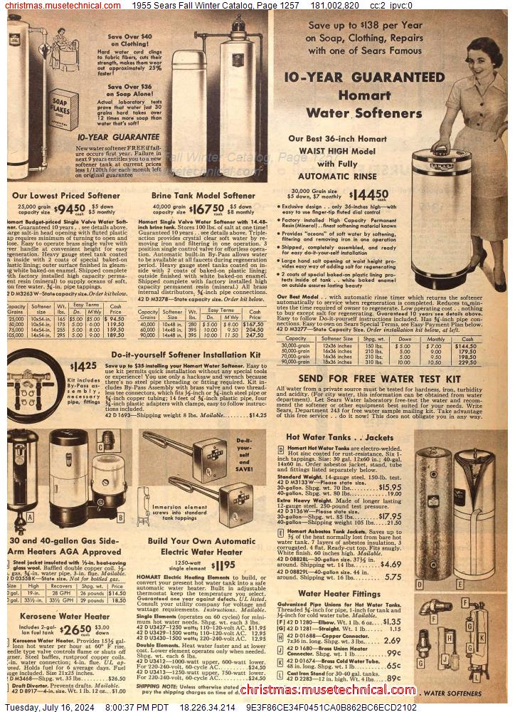 1955 Sears Fall Winter Catalog, Page 1257