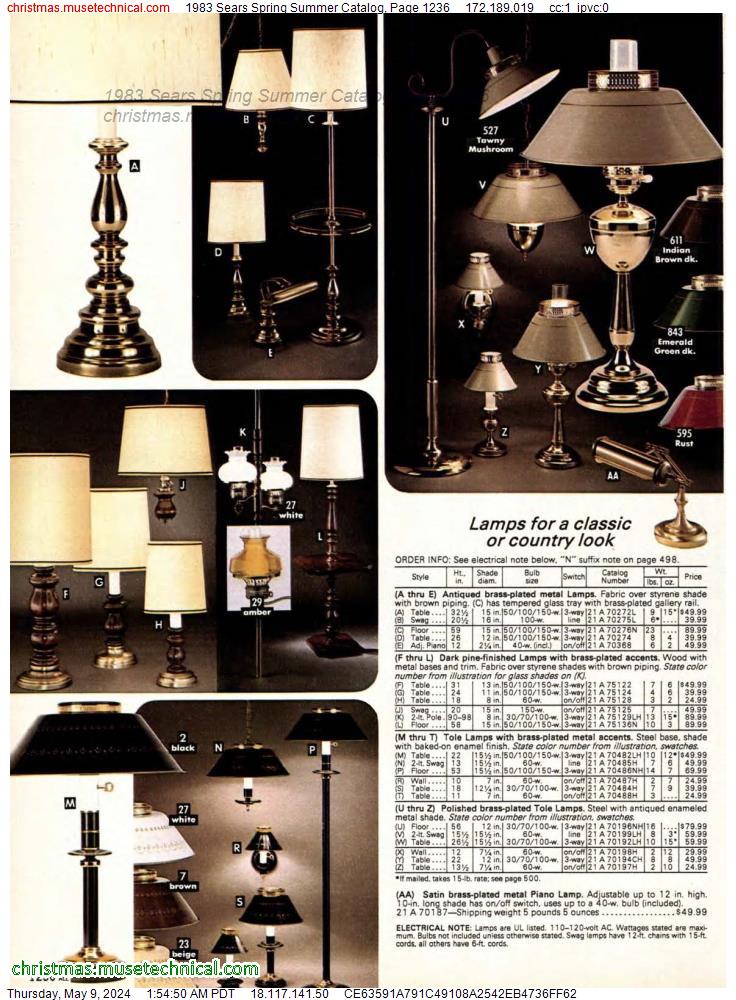 1983 Sears Spring Summer Catalog, Page 1236