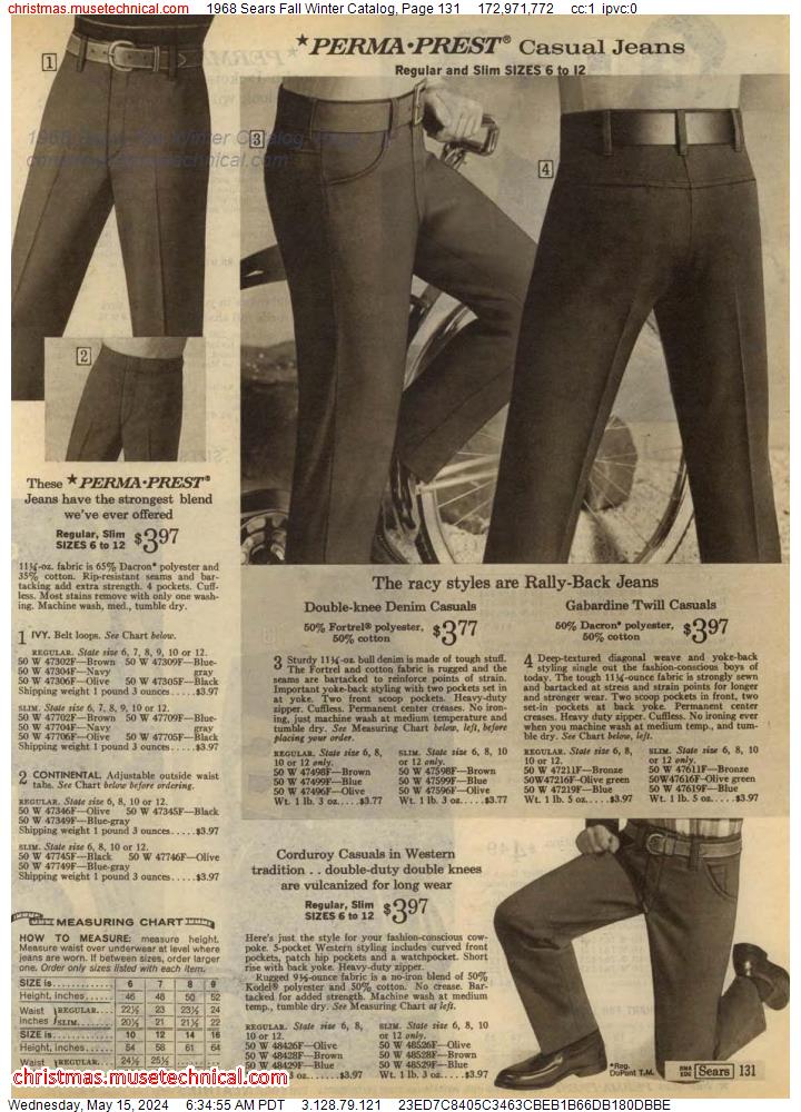 1968 Sears Fall Winter Catalog, Page 131