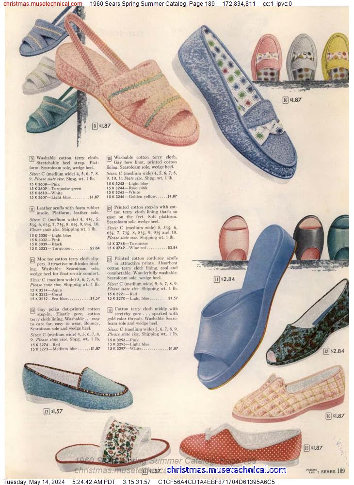 1960 Sears Spring Summer Catalog, Page 189