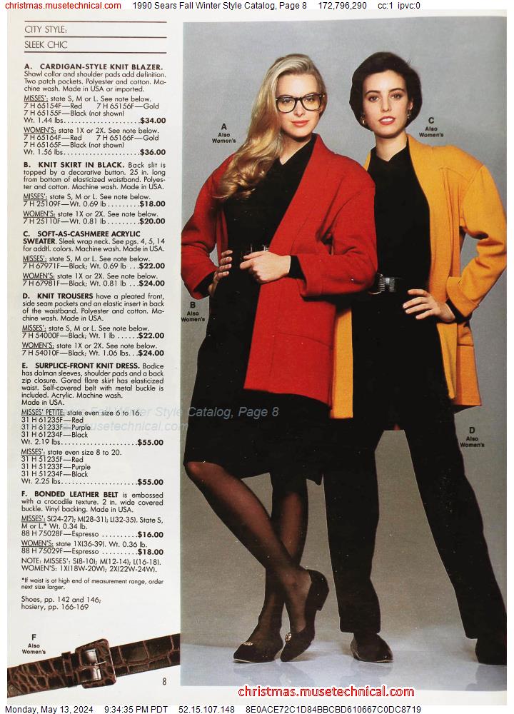 1990 Sears Fall Winter Style Catalog, Page 8