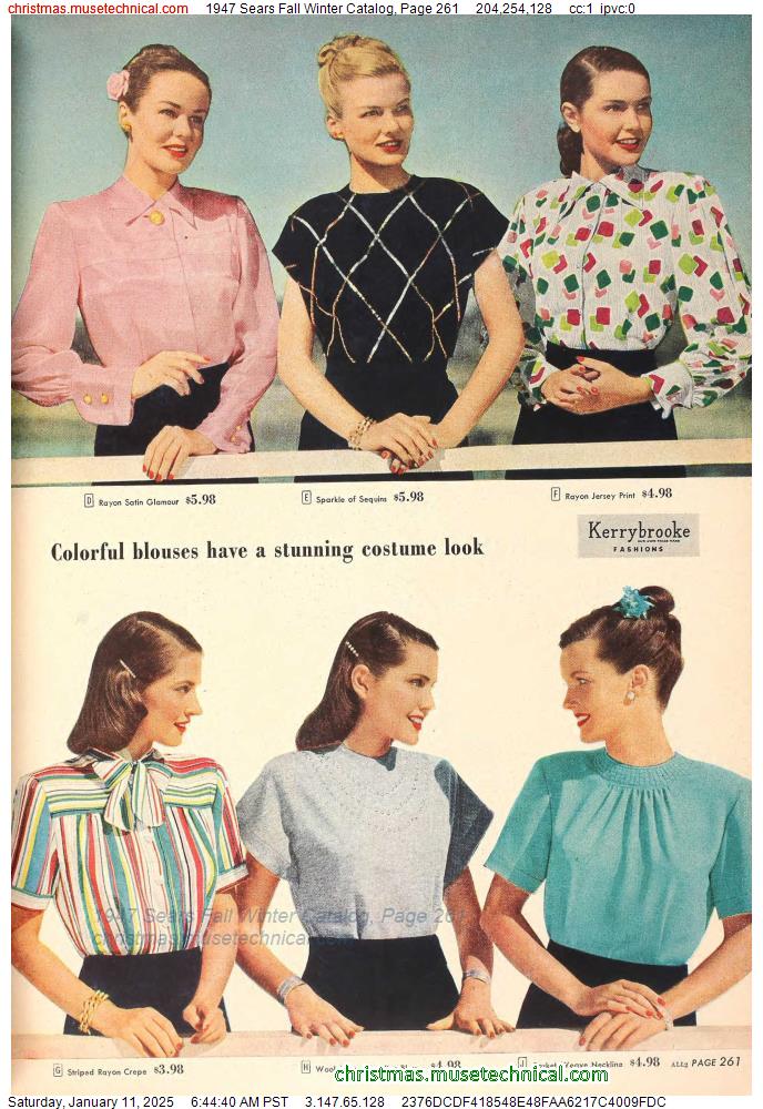 1947 Sears Fall Winter Catalog, Page 261