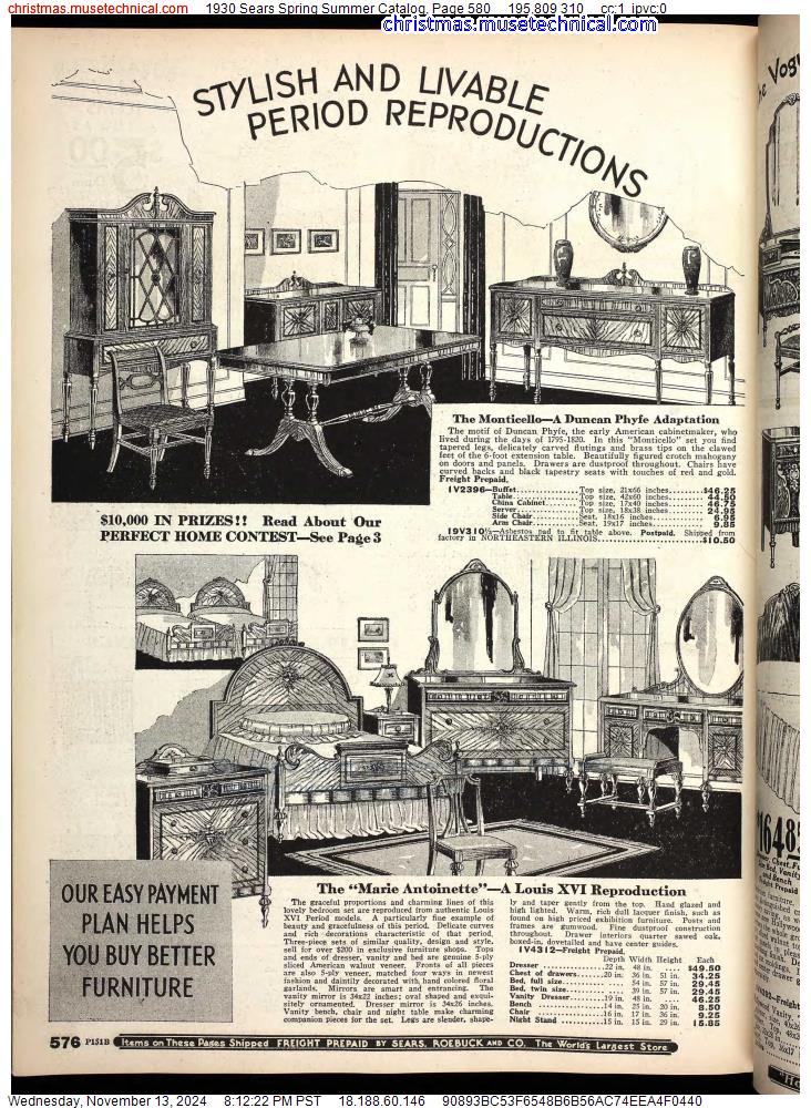 1930 Sears Spring Summer Catalog, Page 580