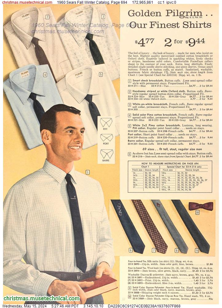 1960 Sears Fall Winter Catalog, Page 694
