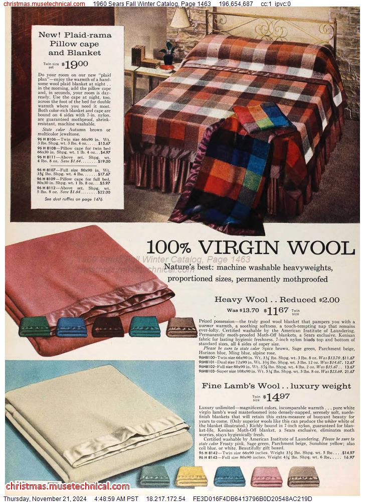 1960 Sears Fall Winter Catalog, Page 1463