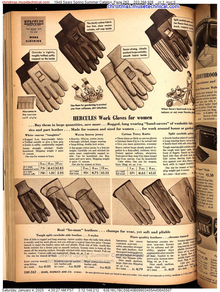 1948 Sears Spring Summer Catalog, Page 262