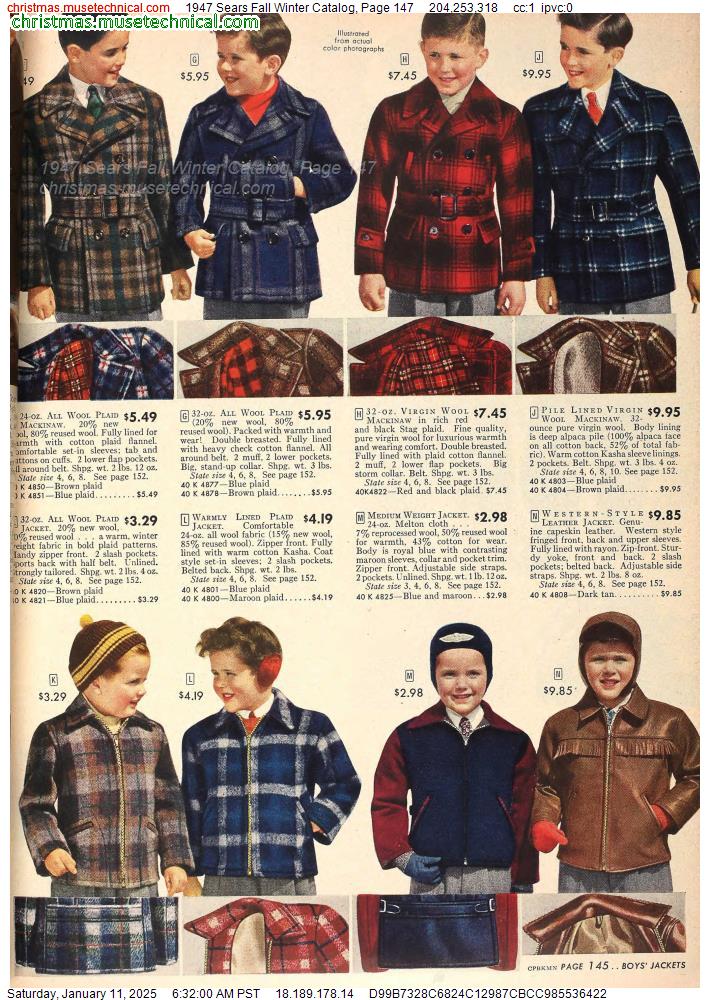 1947 Sears Fall Winter Catalog, Page 147