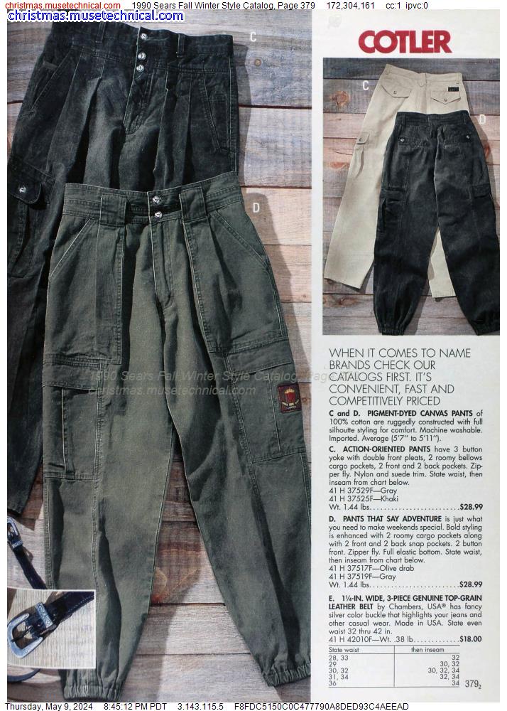 1990 Sears Fall Winter Style Catalog, Page 379