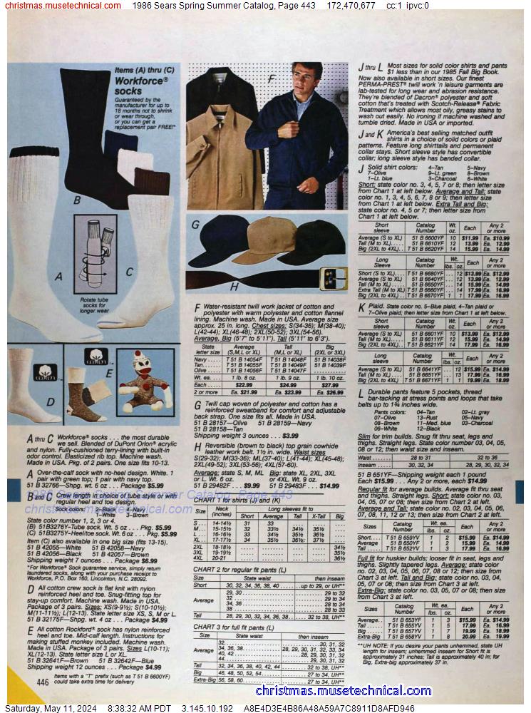 1986 Sears Spring Summer Catalog, Page 443