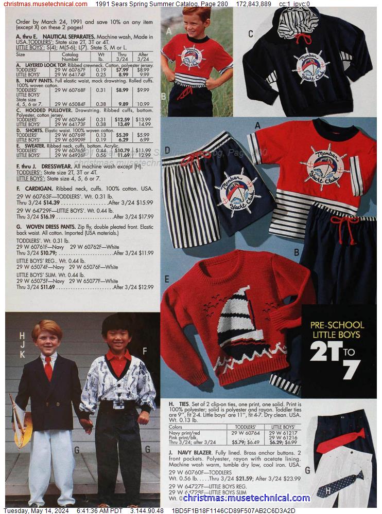 1991 Sears Spring Summer Catalog, Page 280