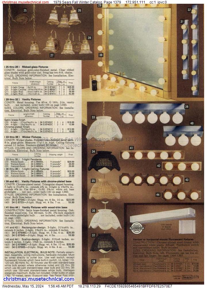 1979 Sears Fall Winter Catalog, Page 1379