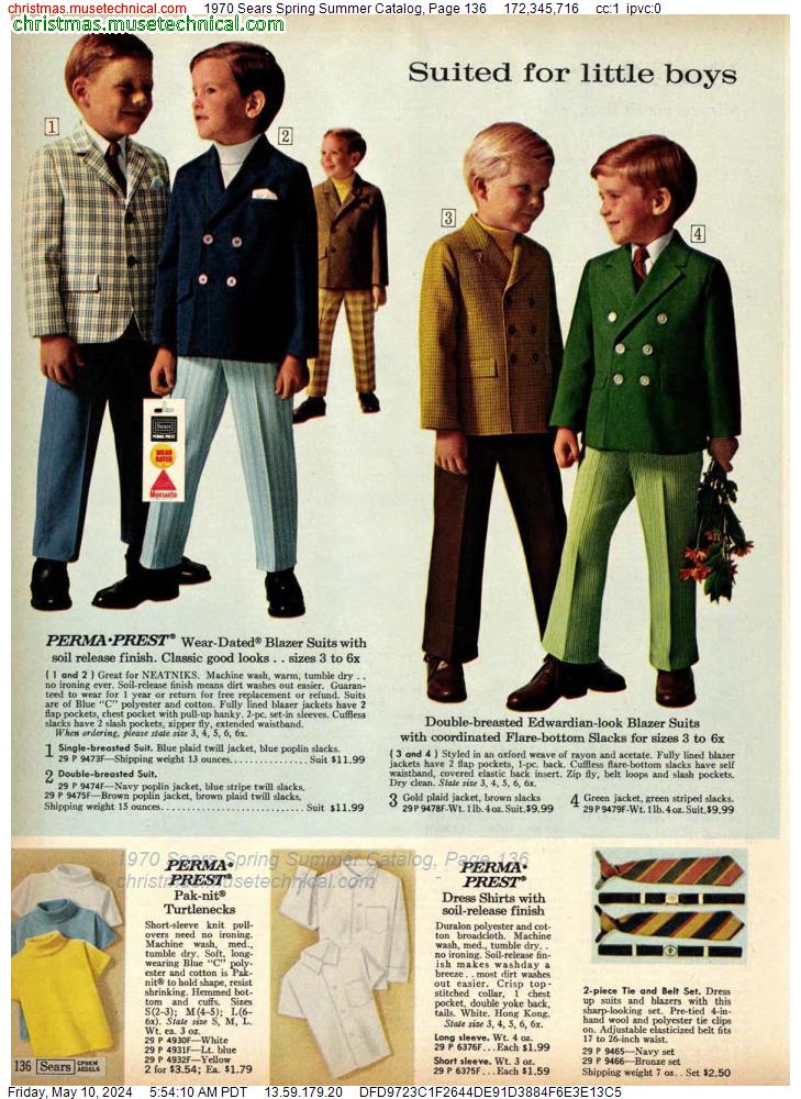 1970 Sears Spring Summer Catalog, Page 136