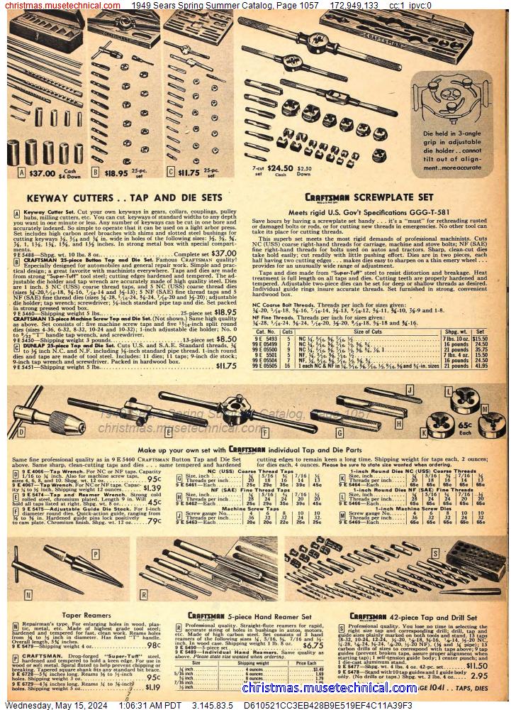 1949 Sears Spring Summer Catalog, Page 1057