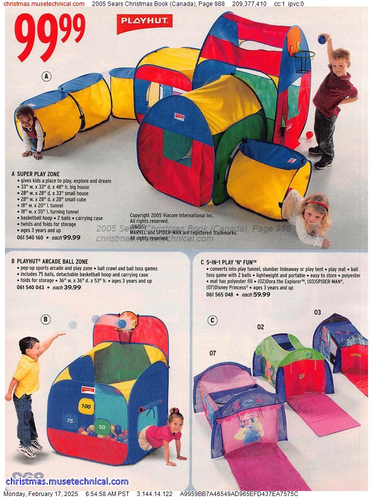 2005 Sears Christmas Book (Canada), Page 988