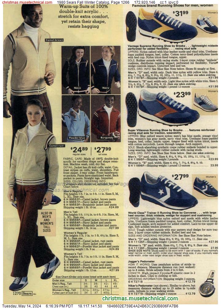 1980 Sears Fall Winter Catalog, Page 1266