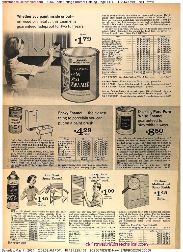 1964 Sears Spring Summer Catalog, Page 1174
