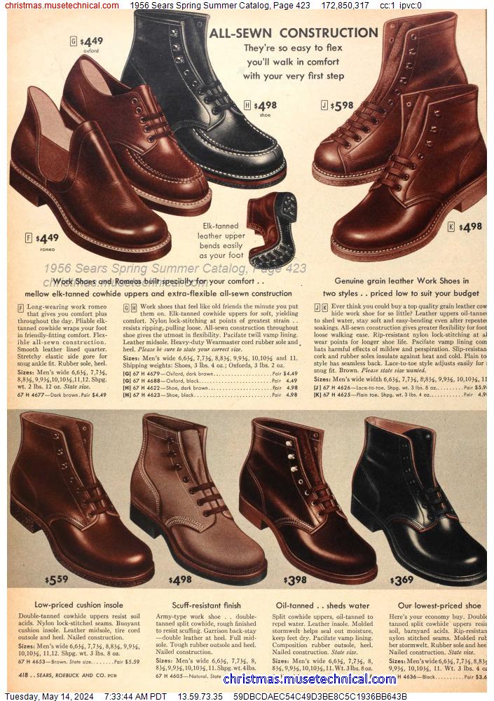 1956 Sears Spring Summer Catalog, Page 423