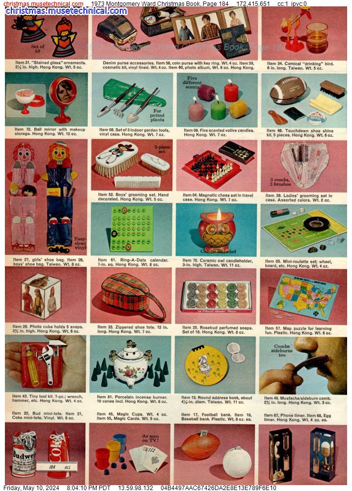 1973 Montgomery Ward Christmas Book, Page 184