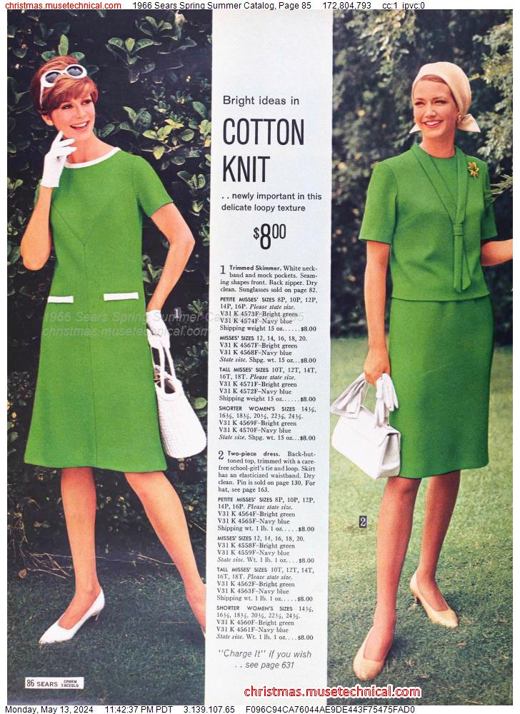 1966 Sears Spring Summer Catalog, Page 85