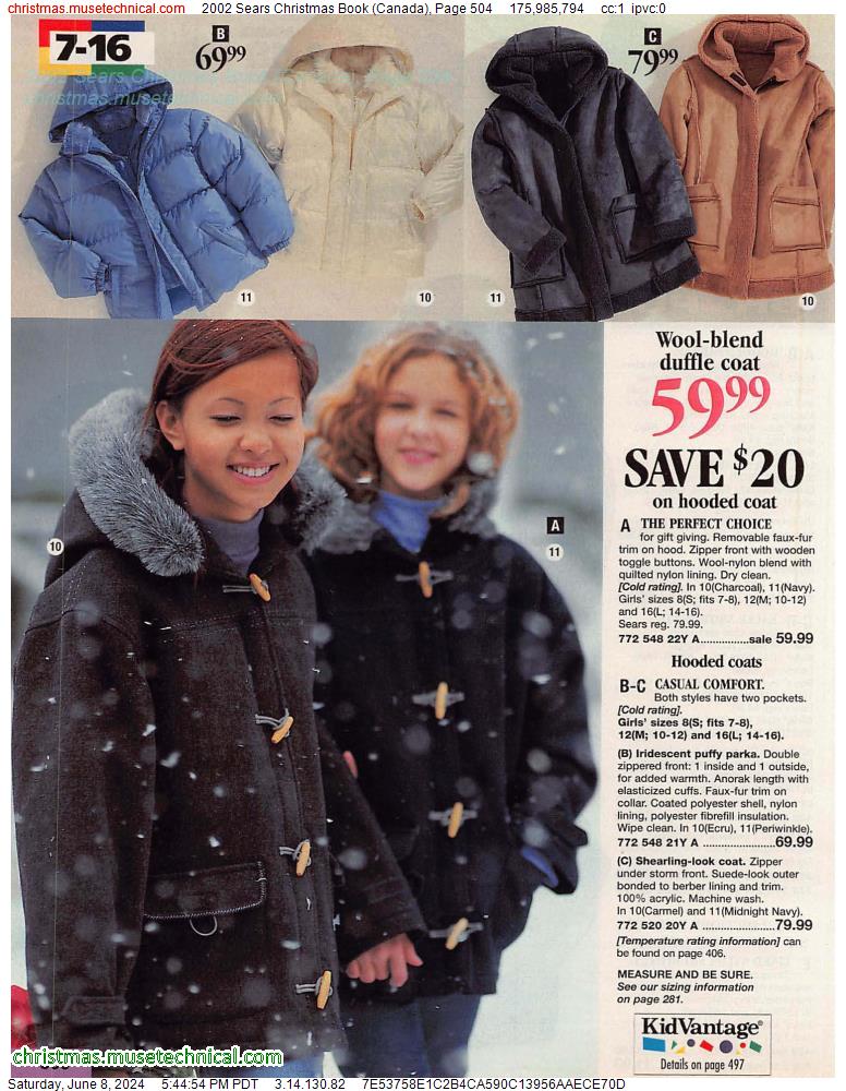 2002 Sears Christmas Book (Canada), Page 504