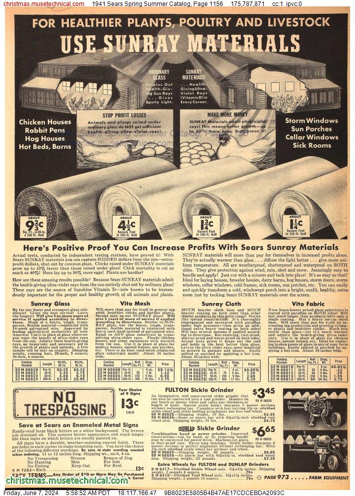 1941 Sears Spring Summer Catalog, Page 1156
