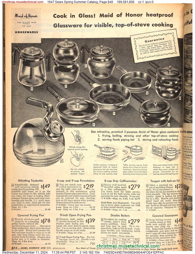 1947 Sears Spring Summer Catalog, Page 848