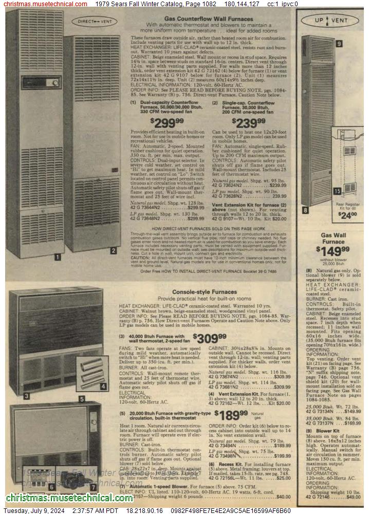 1979 Sears Fall Winter Catalog, Page 1082