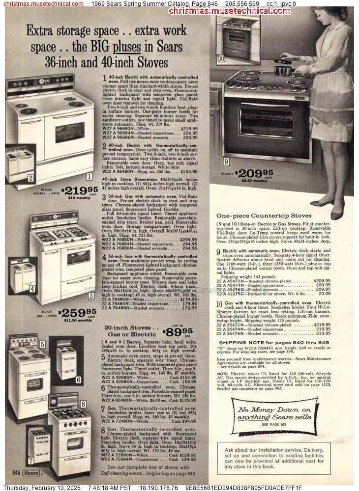 1969 Sears Spring Summer Catalog, Page 846