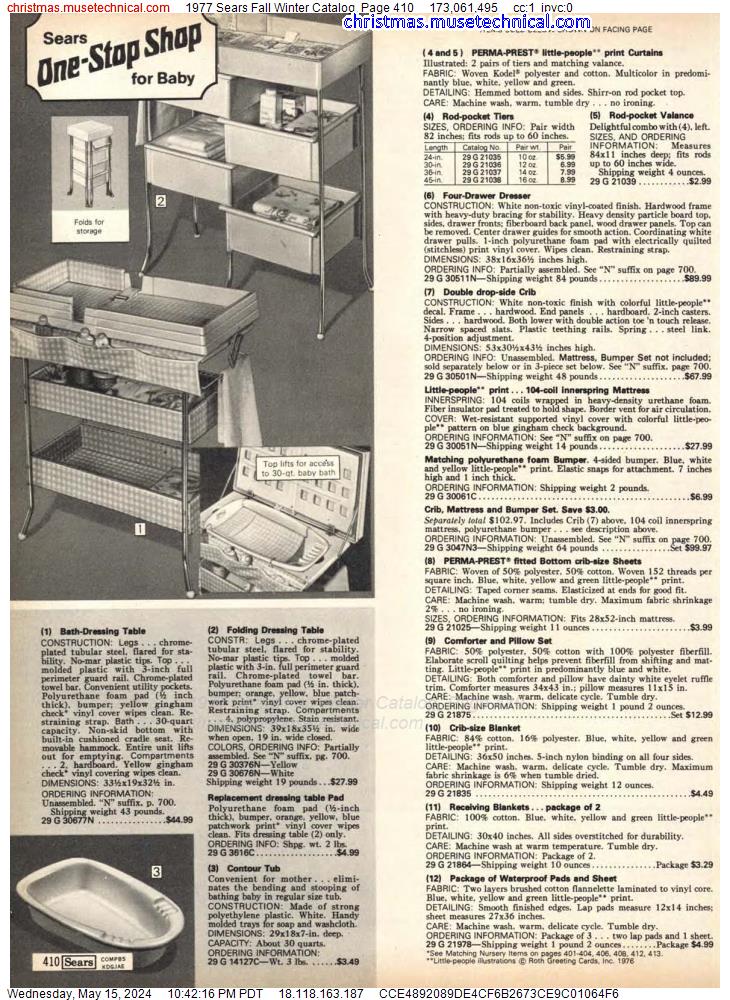 1977 Sears Fall Winter Catalog, Page 410