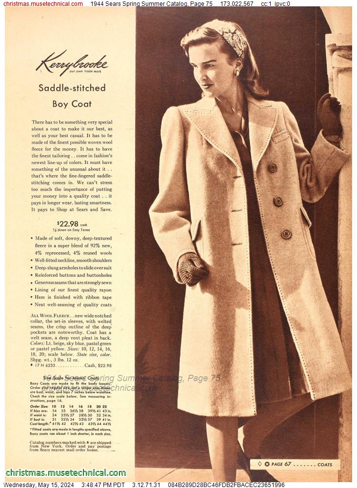 1944 Sears Spring Summer Catalog, Page 75